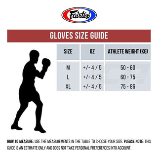 Boxsack-Handschuhe Fairtex TGO3 Rot