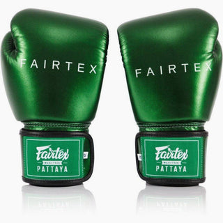 Guantoni Muay Thai Fairtex Metallic BGV22 Verde