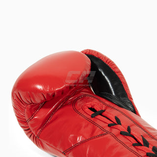 Boxhandschuhe Cleto Reyes Professionelle CB2 Rot-Schwarz mit Schnürsenkeln 