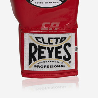 Boxhandschuhe Cleto Reyes Safetec CB4 Rot-schwarz mit Schnürsenkeln