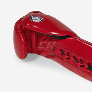 Boxhandschuhe Cleto Reyes Safetec CB4 Rot-schwarz mit Schnürsenkeln