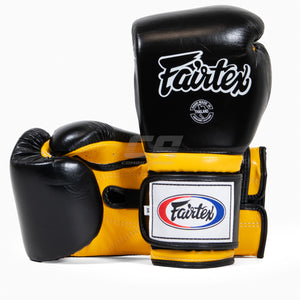 Boxhandschuhe Fairtex Mexikanischer Stil BGV9 Schwarz-Gelb