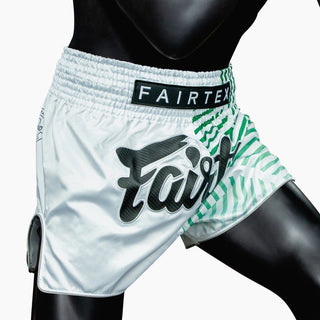 Pantaloncini Kick-Thai Fairtex BS1923 Racer Bianco-Combat Arena