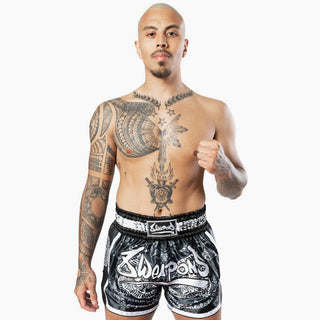 Pantaloncini kick-thai 8 Weapons Carbon Sak Yant Tigers-Combat Arena