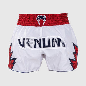 Pantaloncini kick-thai Venum Inferno Bianco-rosso-Combat Arena