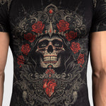 Rashguard Venum Santa Muerte 5.0 maniche corte Nero-Oro-Combat Arena