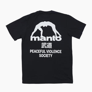 T-shirt Manto SOCIETY Nero-bianco-Combat Arena