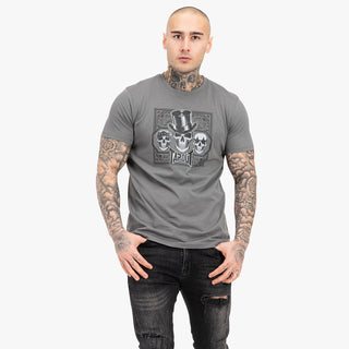 T-shirt Tapout Skull Tee Grau