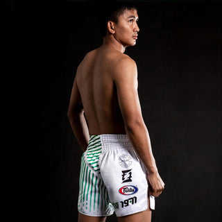 Kick-Thai Shorts Fairtex BS1923 Rennfahrer Weiß