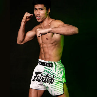 Kick-Thai Shorts Fairtex BS1923 Rennfahrer Weiß