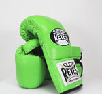 Boxing gloves Cleto Reyes Professional CB2 Lime Green with laces